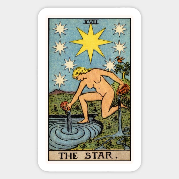 XVII. The Star Tarot Card Sticker by wildtribe